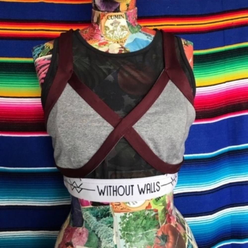 Without Walls Mesh Bra Sheer X Back Cut Out - Picture 5 of 7